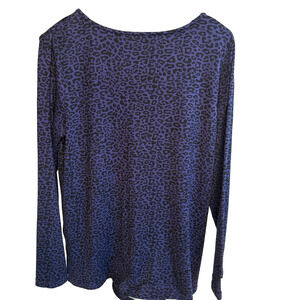 Mario Serrani Womens Long Sleeve Purple Tunic Top Size Large Career Business